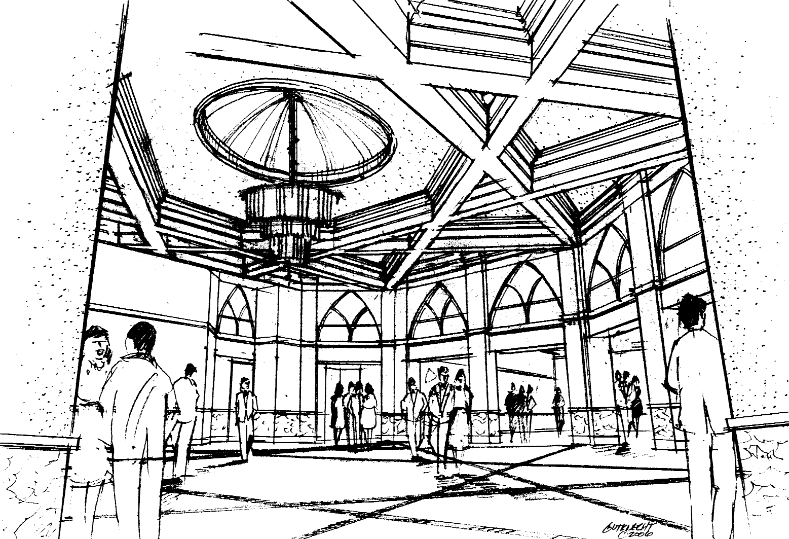 Maronite Heritage Institute Interior Drawing