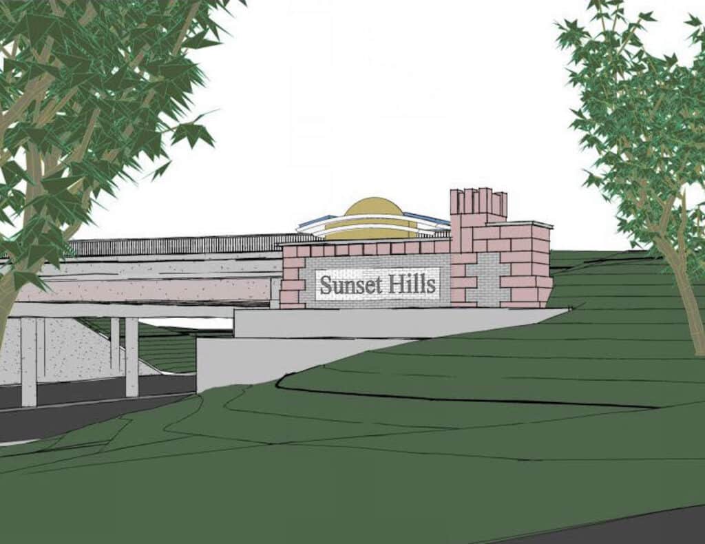 Sunset Hills Overpass Design Rendering